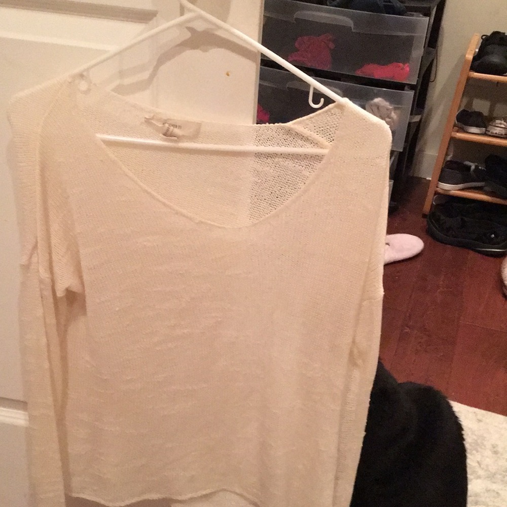 Sheer white sweater